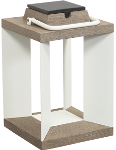 LANTERNE SOLAIRE & RECHARGEABLE TECK/ALU