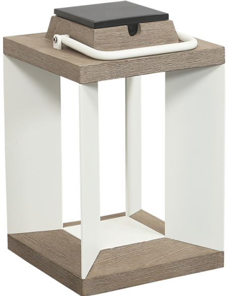 LANTERNE SOLAIRE & RECHARGEABLE TECK/ALU