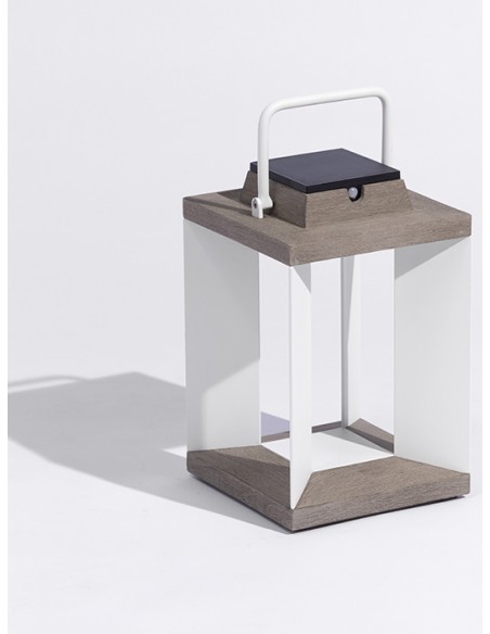 LANTERNE SOLAIRE & RECHARGEABLE TECK/ALU