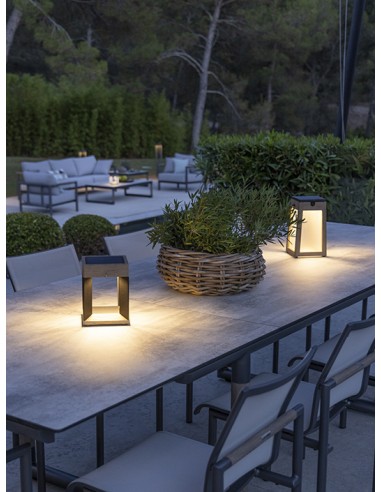 LAMPE SOLAIRE DE TABLE TECKALU NOIR