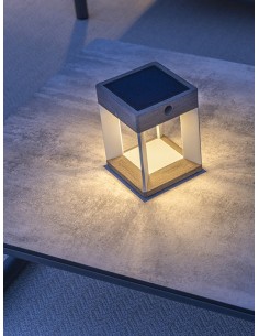 LAMPE SOLAIRE DE TABLE TECKALU BLANC 2