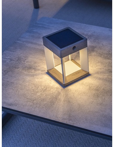 LAMPE SOLAIRE DE TABLE TECKALU BLANC