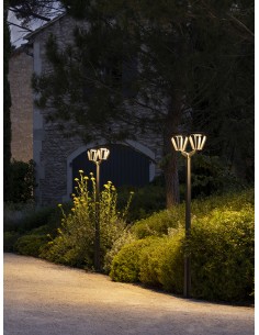 Lampadaire solaire deux têtes METRO 2