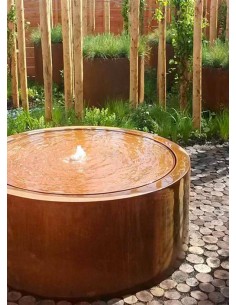 Table D'eau - Ronde Acier Corten