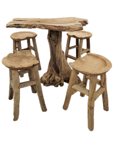 Table haute en Teck 2